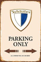 Wandbord - Schlüter Parking only