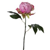 Viv! Home Luxuries Pioenroos in knop - zijden bloem - roze - topkwaliteit