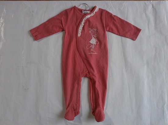 pyjama noukie's 9 maand 74cm meisje in katoen , donker rose