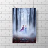 Kimano Poster - Frozen Bos Filmposter - 91 X 61 Cm - Blauw