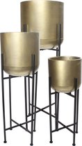 Bloempot op standaard Champagne -set van 3-