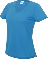 sportshirt SapphireBlue dames Maat S met bedrukking van eigen tekst