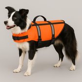 Hondenzwemvest – reddingsvest hond – honden zwemvest L A:40cm B:46-49,5cm C:80-84cm – Flamingo zwemvest Marinus – fluo oranje