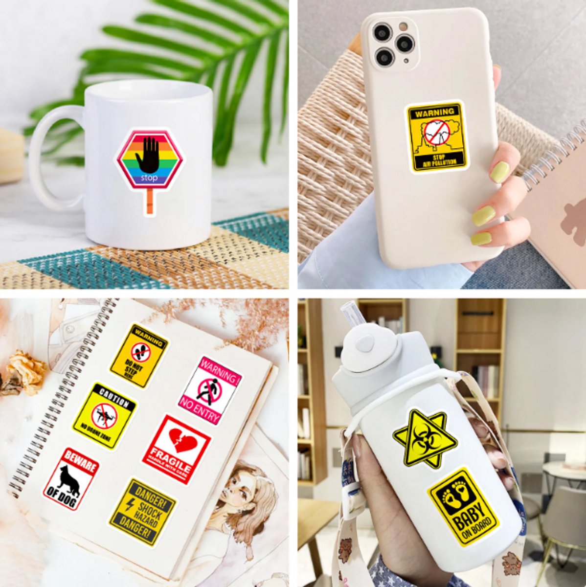 Daily Essentialz Warning Stickers - Skate stickers - Stickers Bullet Journal - Graffiti Stickers - Stickers - Stickers Volwassenen - Stickerbomb - Skateboard Stickers - Stickers Laptop - 50 stuks — afbeelding 6