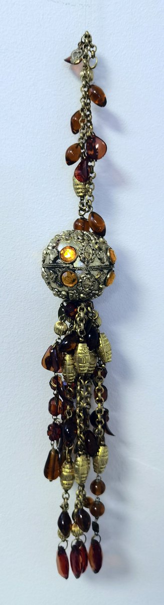 Decoratie - Hanger - Riverdale - Ibiza - Goud - 35x5cm. - Oranje - Sfeervol - Hand gemaakt.