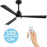 Bol.com Goedewaere Plafondventilator - zwart - Met Afstandsbediening - Met Lamp - Fluisterstil - Timer - Ideaal voor slaapkamer ... aanbieding