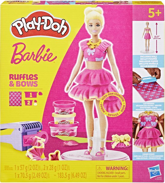 Play-Doh Barbie Ruches en strikken - Boetseerklei