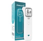 Mecura Digitale Oorthermometer & Koortsthermometer voor Volwassenen en Kinderen - Infrarood Thermometer Voorhoofd en Oor - Contactloos - Incl Opbergzakje