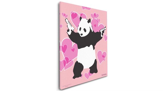 Banksy Graffiti - Canvas Schilderij 32x45 cm - Schilderijen Woonkamer