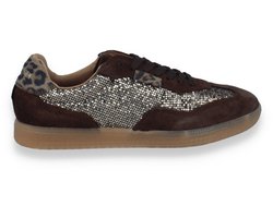 Baskets Steve Madden Emporia pour femmes, dorées et pailletées, Gold , pointure 38