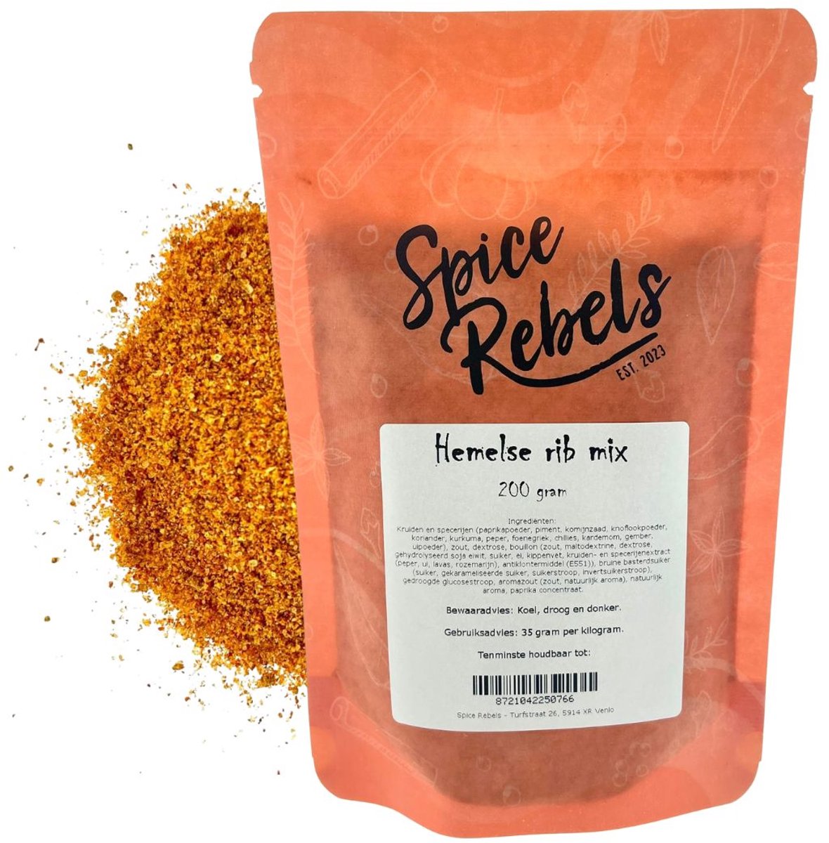 Goedkoopste Spice Rebels - Hemelse rib mix - zak 200 gram - sparerib kruidenmix