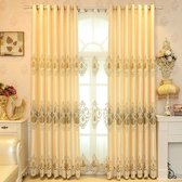Ibenzoa® Set de 2 rideaux jacquard luxueux couleur or pour chambre et salon