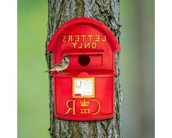 Post Box Birdhouse - Weatherproof Nest Boxes for Wild Birds, Heavy Duty Wall Hanging Birdhouses for Garden Decorations - Budgie Swallow Robin Nest Box for Outdoor