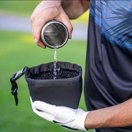 GolfClean Pro Set - Complete Reinigingsset Voor je Golfuitrusting- Golf Accessoires - Golf Handdoek + Golf Borstel - Zwart - Cadeau Set van Golfviking — afbeelding 5