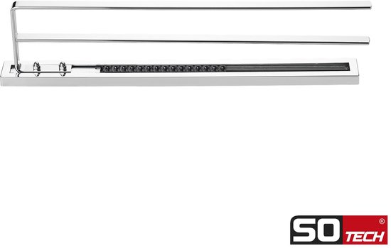SOTECH handdoekuittrekelement ELEGANCE chroom 3-arm 415 mm ingestoken, 715 mm uitgeschoven handdoekhouder