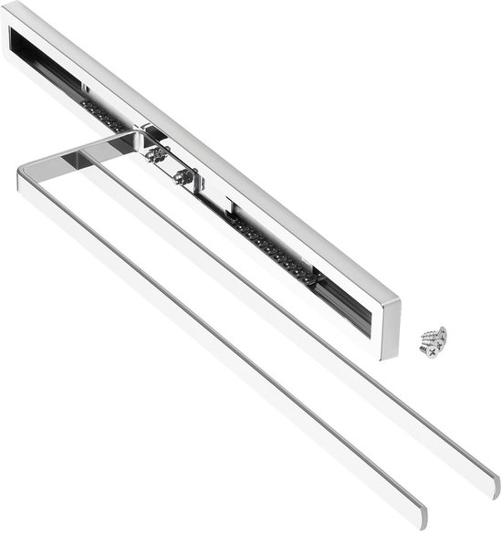 Élément porte-serviettes coulissant SOTECH ELEGANCE chromé 2 bras 415 mm inséré, porte-serviettes rallongé 715 mm