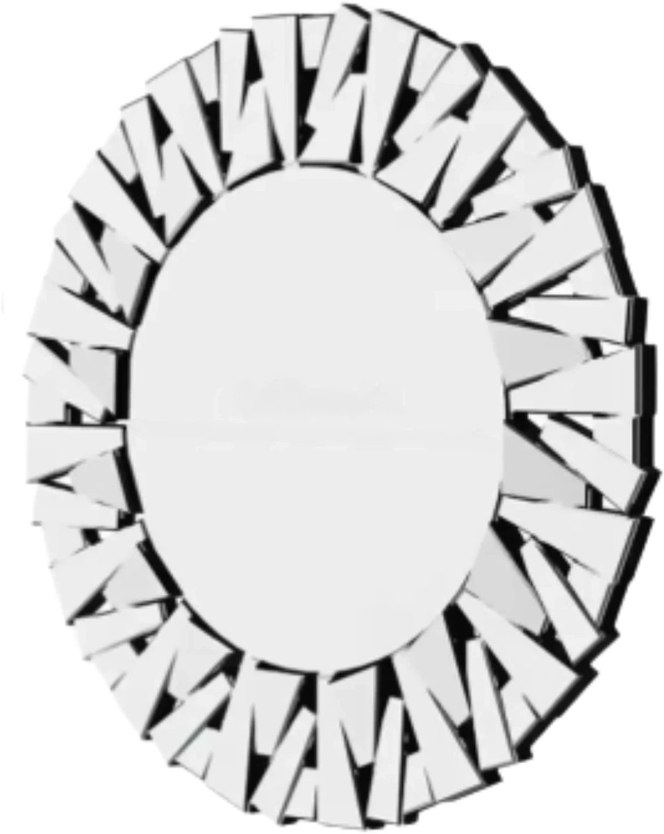 Bolt Edge Wandspiegel - Voor Badkamer of Woonkamer - Unieke Sunburst Decoratieve Spiegel - 80 cm Zilver Afgeschuind Glas Accent Spiegel