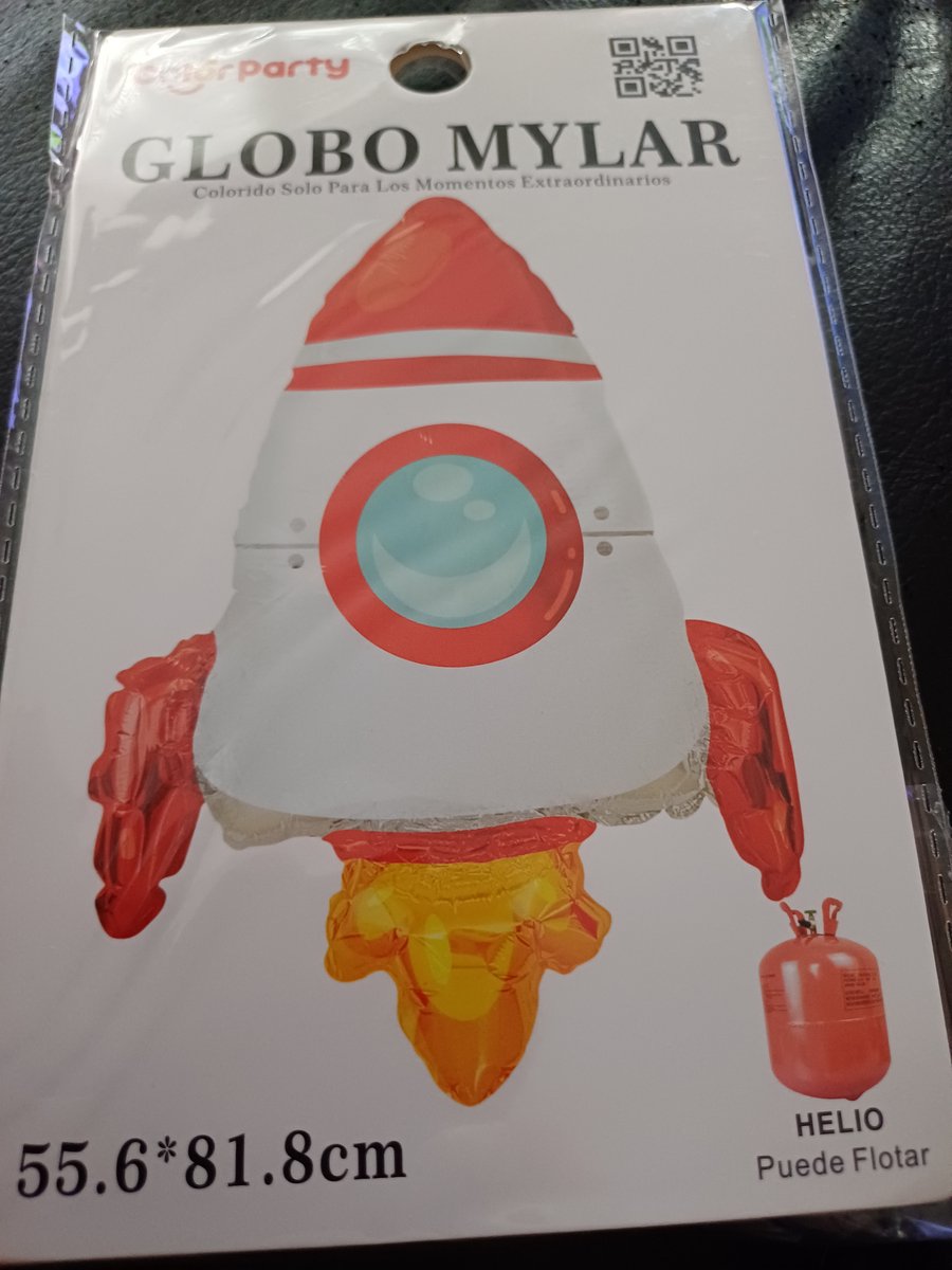 Folieballon raket 55.6x81.8cm