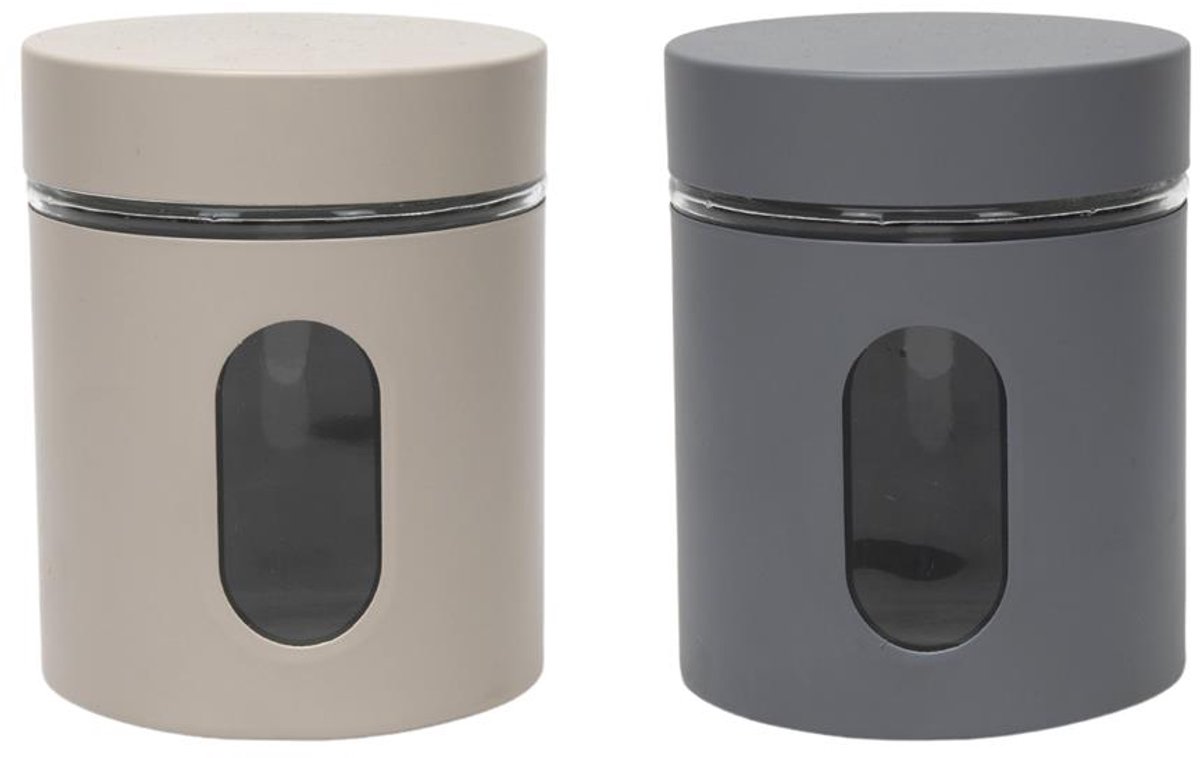 Voorraadpot zand of grijs mat 0.6L