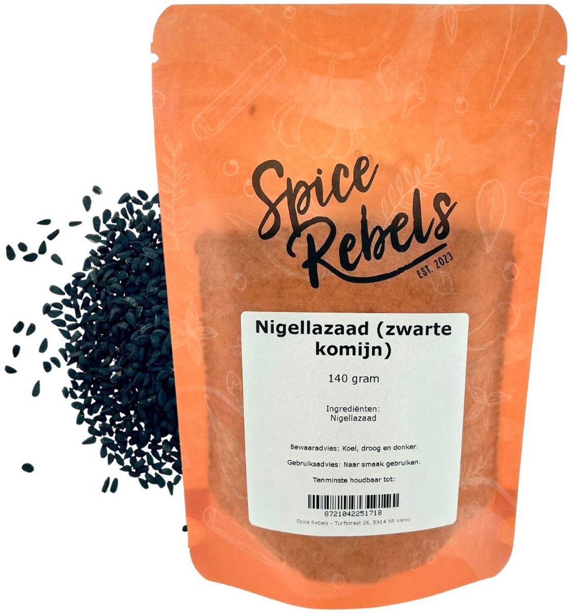 Goedkoopste Spice Rebels - Nigellazaad (zwarte komijn) - zak 140 gram