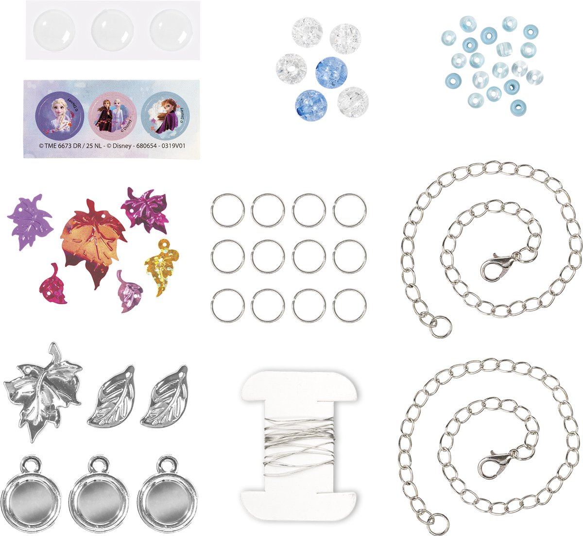 Disney Frozen Totum bedel armbandjes maken met Anna en Elsa speelgoed meisjes vanaf 5 jaar - knutselen vriendschapsarmbandjes - Forest Charm Bracelets cadeau tip — afbeelding 2