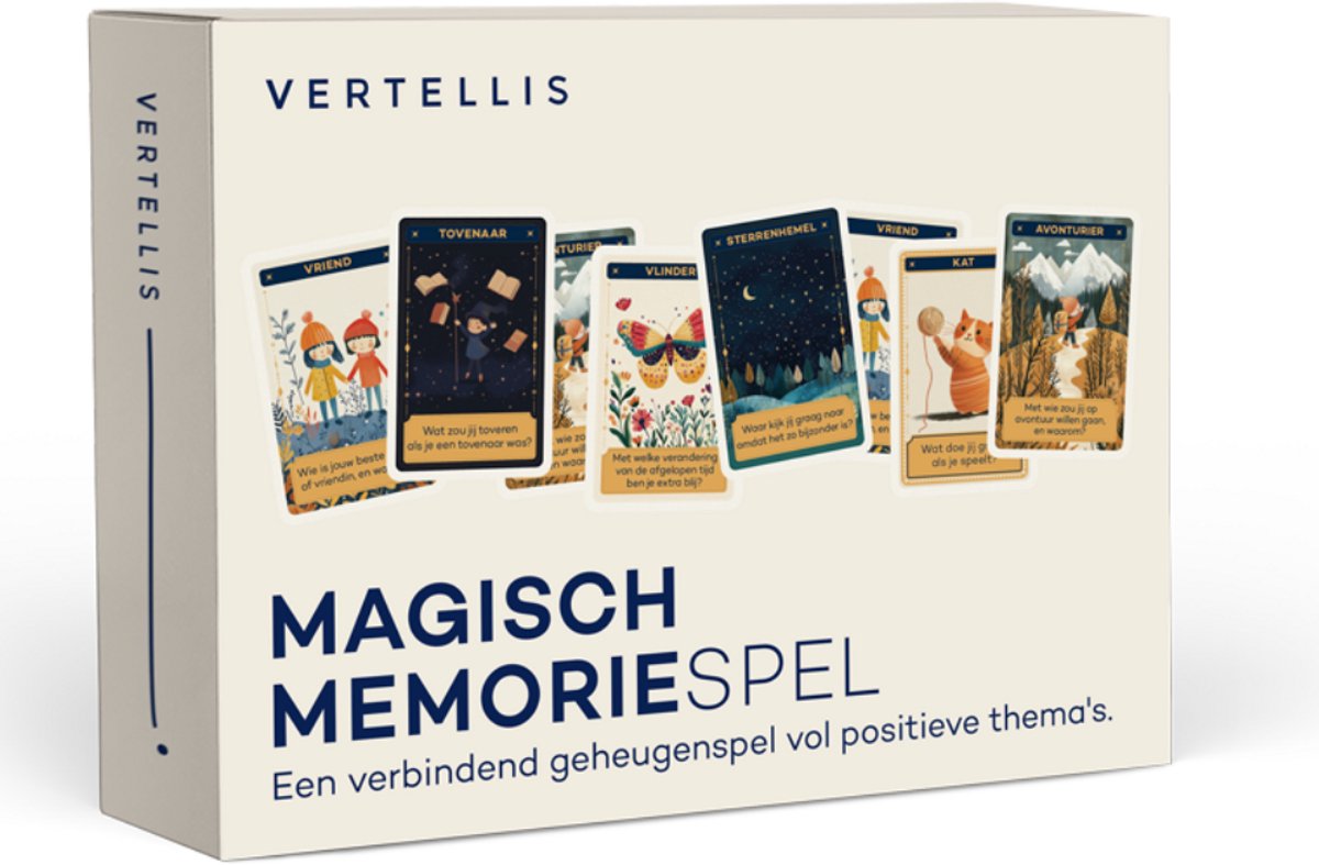 Vertellis Magisch Memoriespel - Memory Spel voor Kinderen en Volwassenen - Gezelschapsspel en Familiespel met Aandacht - Kaartspel voor aan Tafel