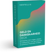 Geld en Dankbaarheid Deck - Vertellis - 60 prikkelende vragen die je helpen een bewustere en positievere kijk op geld te ontwikkelen
