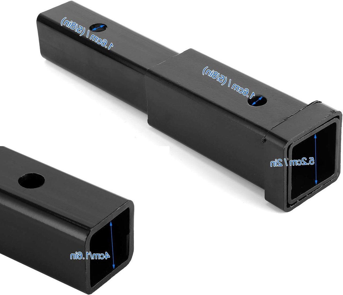 Allecto Plus - Trekhaakverlenger stalen vierkante buis voor aanhangers - 5000lbs - klasse 3/4 - fietsenrek - 2 inch ontvanger