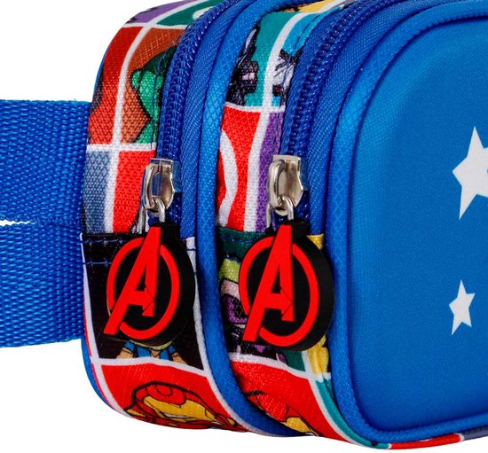 Karactermania - Marvel - Captain America - Guignol - Trousse à crayons 3D Double Zip - Bleu
