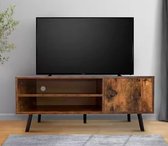 Hoppa! TV-Kast Vintage - TV-Meubel Industrieel - TV-Tafel Retro - Bruin - Hout