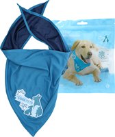 CoolPets cooling bandana hond L - Nekomtrek 44 tot 52 cm - Verkoelende bandana hondenhalsband - Verkoeling hond - 80 x 60 x 60 cm - Blauw
