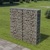 vidaXL Schanskorf muur met deksels 100x20x100 cm gegalvaniseerd staal
