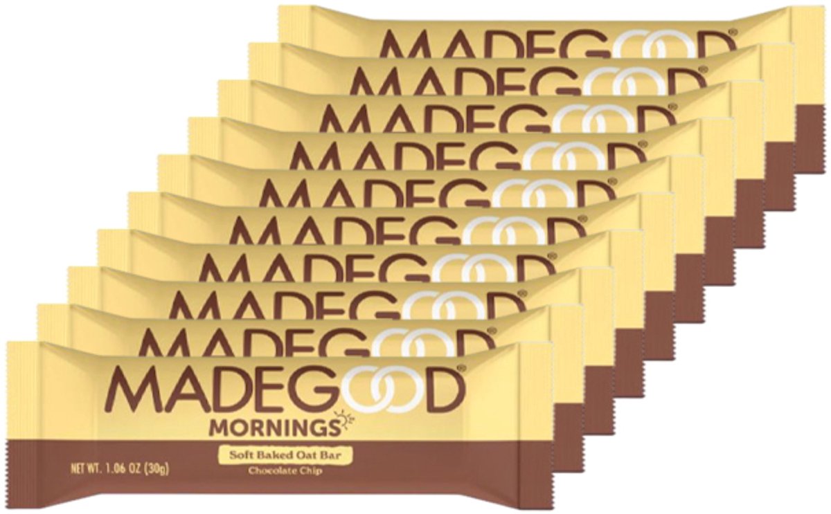MadeGood | Morning Bar | Chocolate Chip | 10 stuks | 10 x 30 gram
