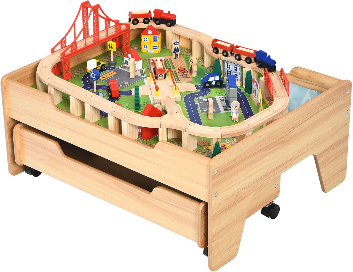 Steigerhouten speeltafel op maat voor kinderen van 2-7 jaar