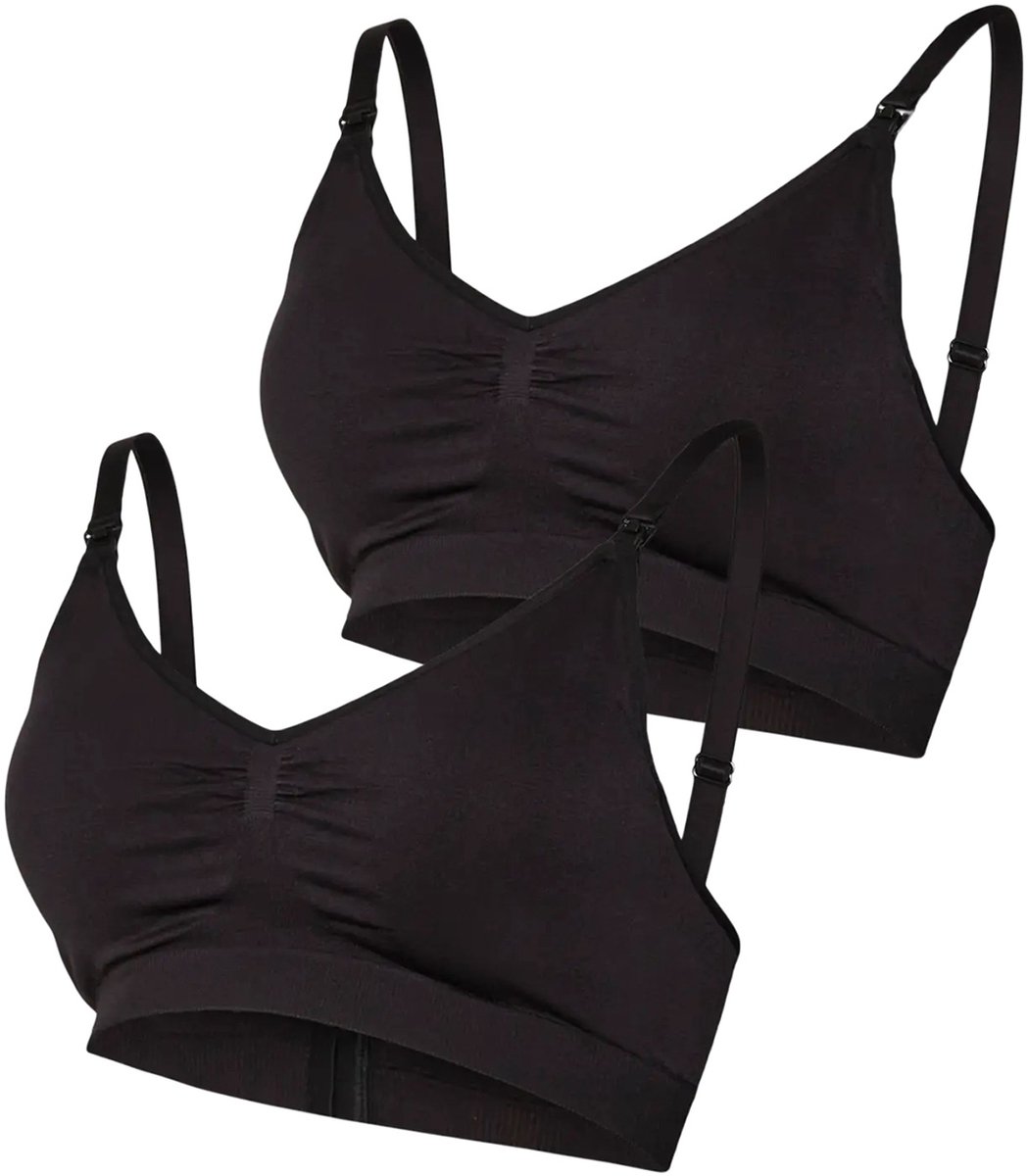 Mamalicious MAMA.LICIOUS Voedingsbeha - Ilja Feed Me Bra 2-Pack - Zwart
