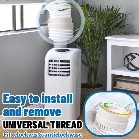 ULROAD Slangadapter voor dakramen, kantelraam voor 100 mm afvoerslang voor airconditioning, kweektent, droger, afvoerslang, airconditioning, raamdoorvoer, opzetstuk
