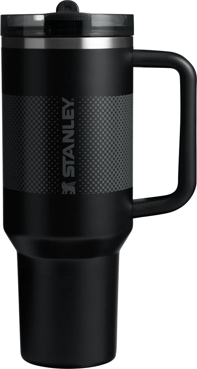 Stanley Quencher ProTour Flip Straw Tumbler - Black Fade - Zwart - 1.2L - RVS - Stanley Cup met Rietje en Handvat - Thermosbeker - Thermosfles - Beker - Drinkbeker - Drinkfles - Fles - Koffiebeker To Go - Mug - Waterfles
