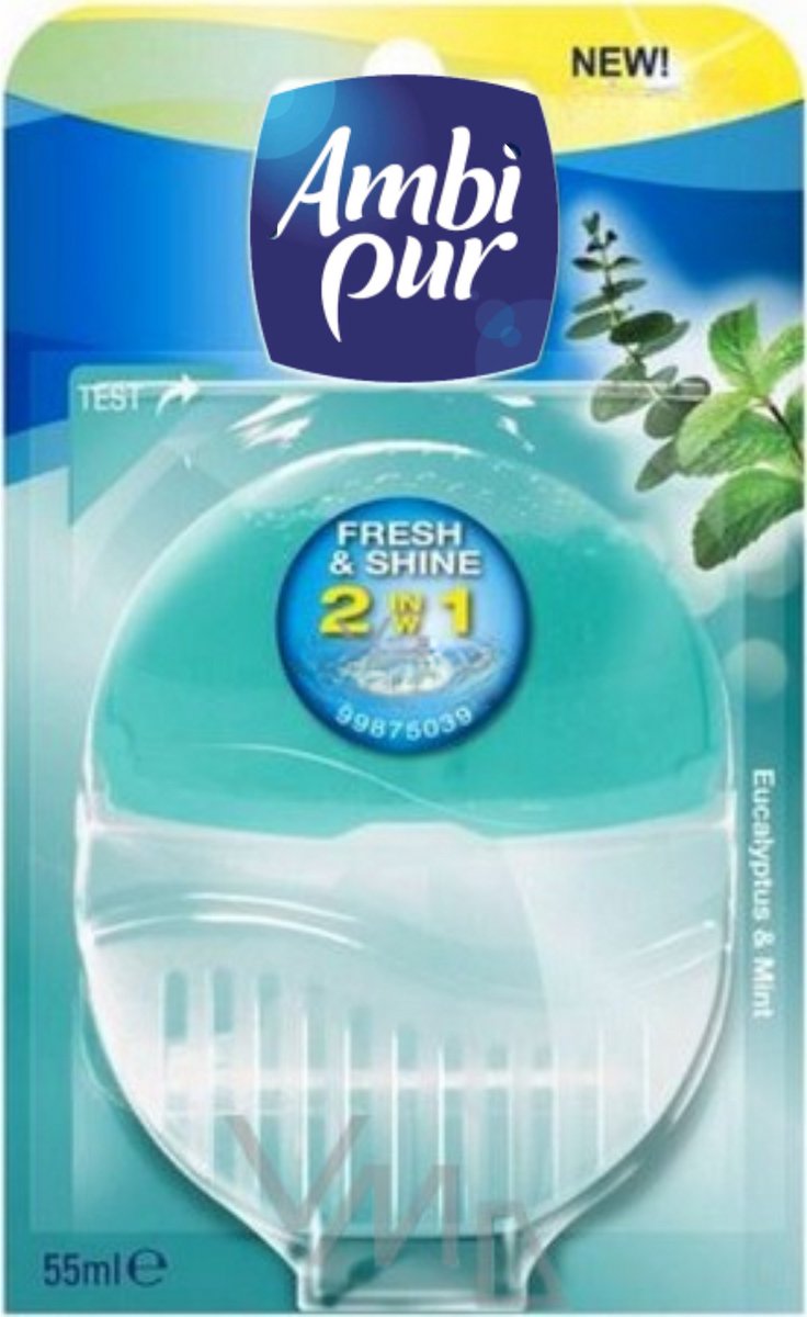 Ambi Pur 2-in-1 Toiletblok Fresh & Shine Vloeibaar - 55 ml