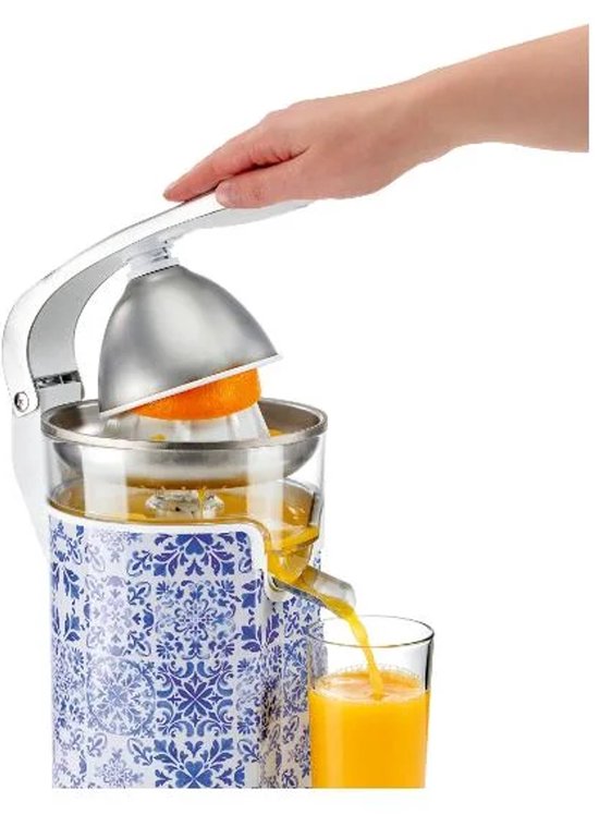 SILVERCREST® KITCHEN TOOLS Citruspers - Elektrische citruspers - Vermogen: 130 W - Inhoud: 280 ml - Voor het bereiden van verse fruitsappen - Druppelstop door afsluitbare sapuitloop - RVS zeefopzetstuk voor het opvangen van de pitten van Merkloos — afbeelding 5