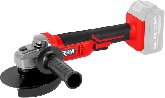 FERM - AX-POWER - Accu - Haakse slijper - 20Volt - Zonder accu en zonder lader - Geschikt en accu