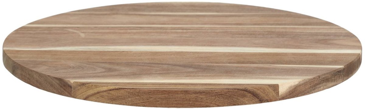 Cook Concept draaibaar serveer plateau - dienblad - Acacia hout - D35 cm - lichtbruin - roterend op hoge schijf - tapas - gebakjes - kaas