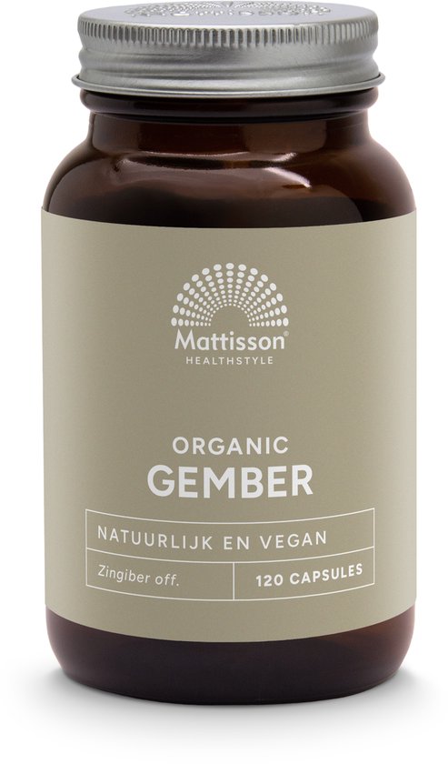 Mattisson - Biologische Gember Capsules 270mg - Biologisch & Vegan - Gember Voedingssupplement - 120 Capsules