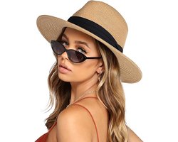 Hoeden - Dames Heren Brede Rand - Stro - Panama Hoed - Fedora Hoed - Zomer - Strand Zonnehoed - UPF Dames Strohoed