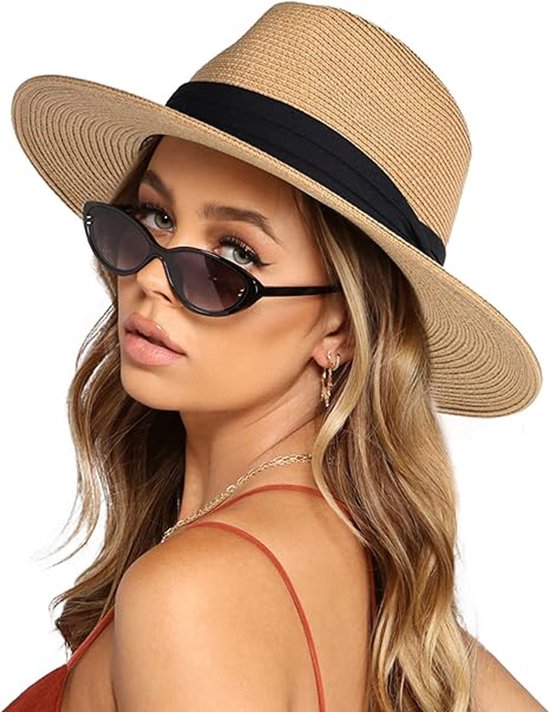 Hoeden - Dames Heren Brede Rand - Stro - Panama Hoed - Fedora Hoed - Zomer - Strand Zonnehoed - UPF Dames Strohoed