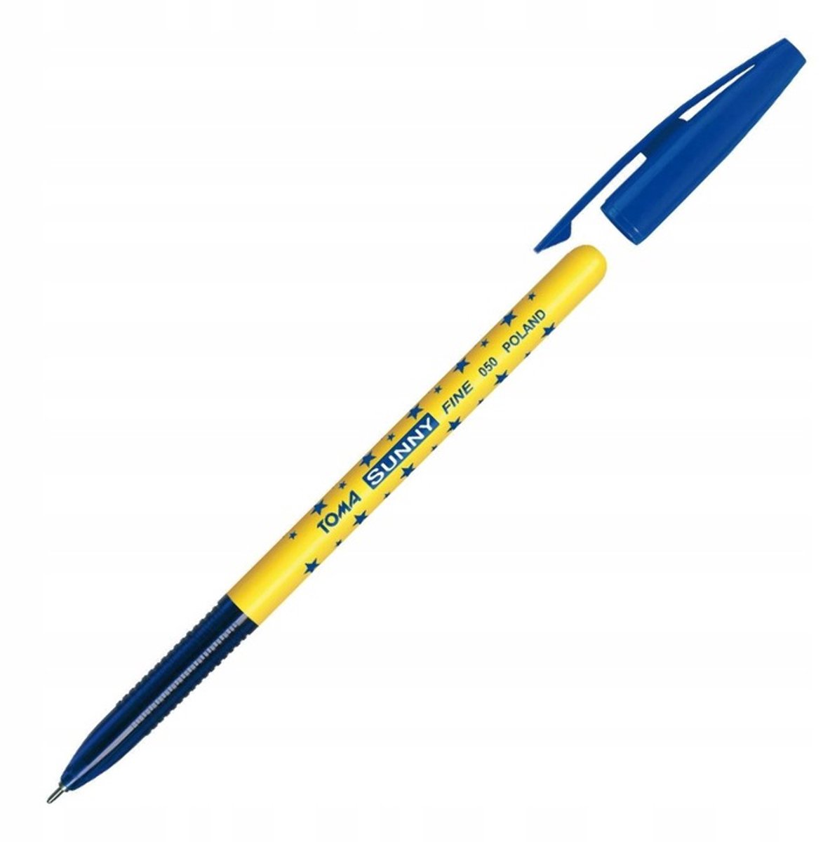 BTS Sunny Serie - Blauwe Balpen - 0.7 mm - Nauwkeurige Schrijftechnologie - Verwijderbare Dop - Sterrenpatroon