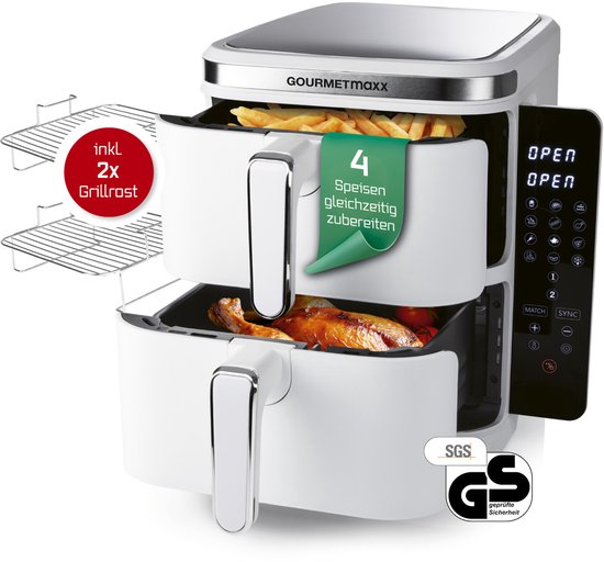 GOURMETmaxx FryUp Verticale heteluchtfriteuse met dubbele - GOURMETmaxx - €189,99