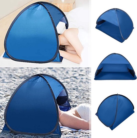 Mini-tentje - Strandzonwering voor huisdieren - mini-tent - pop-up strandtent - 1 stuks - draagbare zonneschermtent - blauw - opvouwbare kampeertent - Geschikt voor UV-bescherming en winddichte kampeerpicknicktent van Merkloos — afbeelding 5