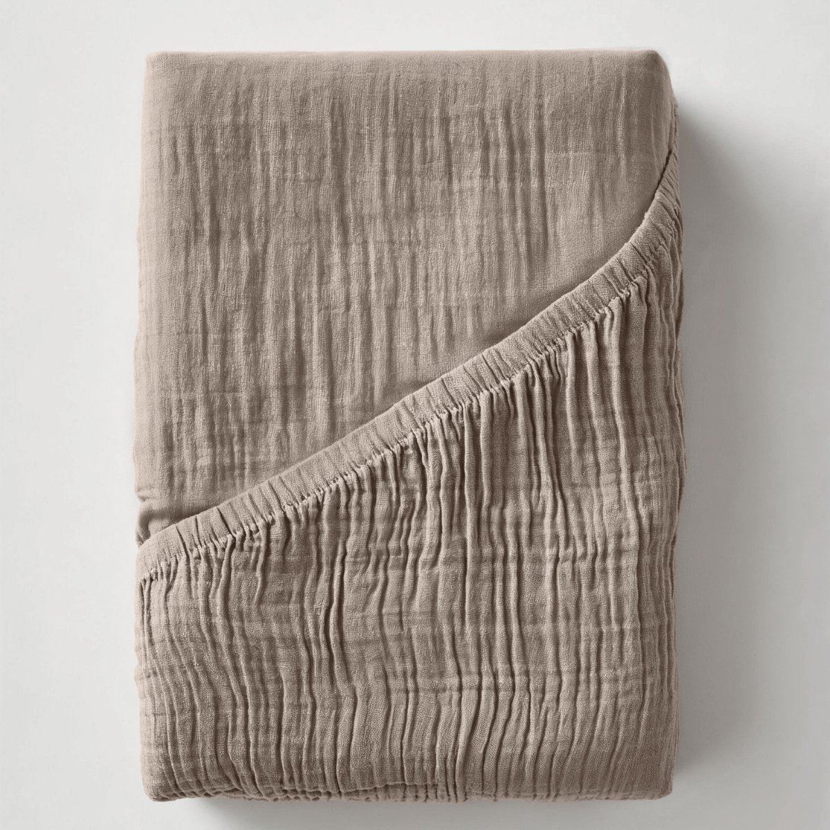 Zelesta Mousseline Hoeslaken - 160x200 cm - Dune - BSCI & OEKO-TEX