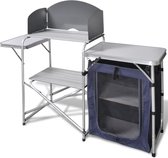 vidaXL - Campingkeuken - inklapbaar - met - windscherm - aluminium