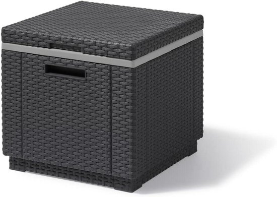 Allibert by Keter Ice Cube, 3in1 - Hocker, Beistelltisch und Kühlbox